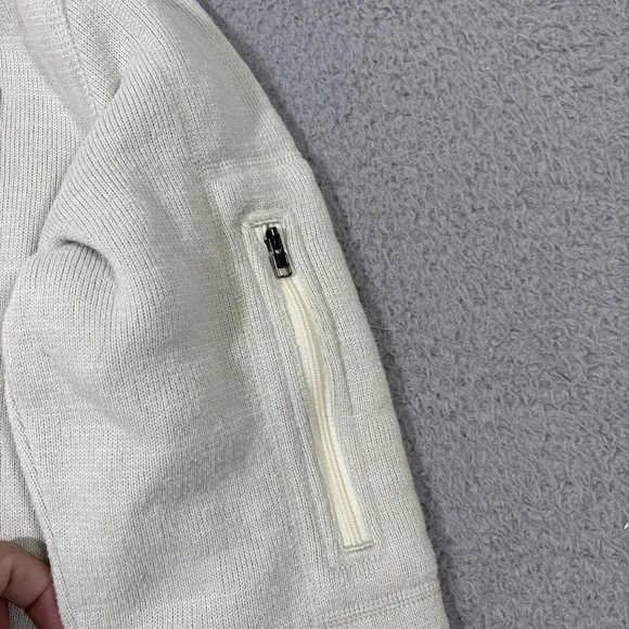 Patagonia Better Sweater Womens Large 1/4 Zip Pullover Off White Fleece Outdoors - Picture 4 of 9